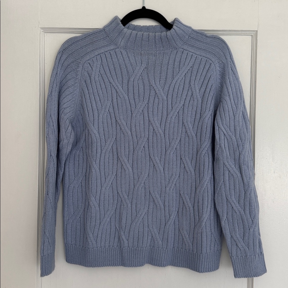 Mango Basics Light Blue Knit Sweater